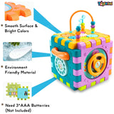 Toyshine 6 in 1 Educational Shape Sorter Baby Activity Cube Montessori Toy Gift for Babies 6-18 Months