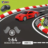 Toyshine Pack of 3 Free Wheel Speed Racing 1:64 Scale Die cast Kids Collectable Vehicle Toy Set Educational Play Set Return Gift for Age 3+