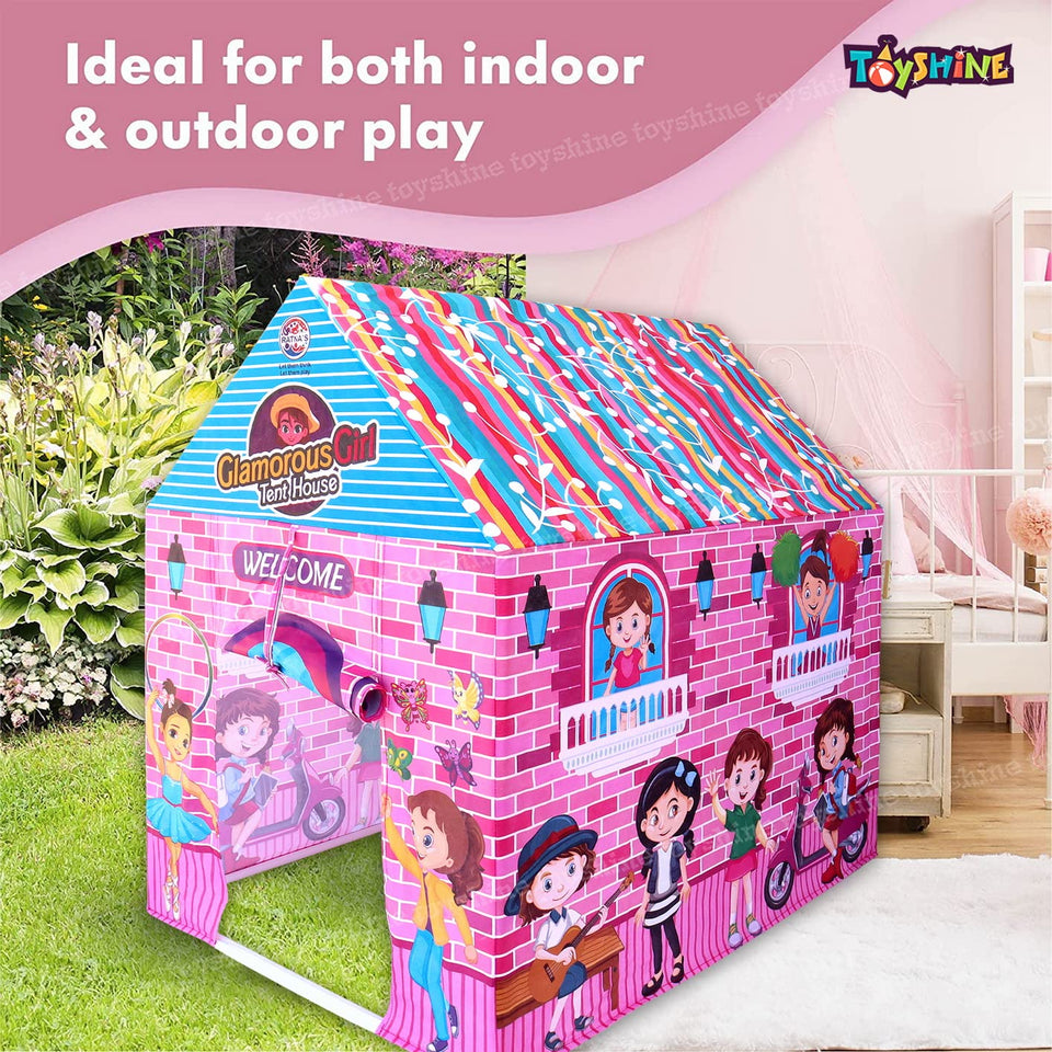 Toyshine glamarous girl themed tent house, play tent for kids