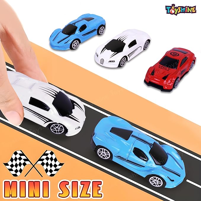 Toyshine Pack of 3 Free Wheel Speed Racing 1:64 Scale Die cast Kids Collectable Vehicle Toy Set Educational Play Set Return Gift for Age 3+