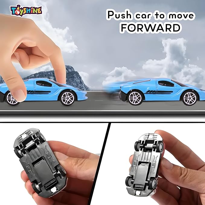 Toyshine Pack of 3 Free Wheel Speed Racing 1:64 Scale Die cast Kids Collectable Vehicle Toy Set Educational Play Set Return Gift for Age 3+