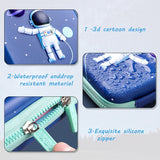 Toyshine Astronaut Space Theme 3D EVA Hardtop Pencil Case with Compartments - Kids Large Capacity School Supply Organizer Students Stationery Box - Girls Boys Pen Pouch, Blue