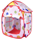 Toyshine Foldable Poka Dots Kids Children'S Ball Pit Indoor Outdoor Pop Up Play Tent House Toy, White Red (Size: 24X29 Inches) - B, Tent House Theme