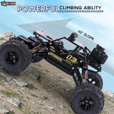 Toyshine 1:12 Scale 27Mhz Smoke Rock Crawler Monster RC Truck with Booster Spray Function All Terrain Stunt Racing Car Rechargeable Indoor Outdoor Toy Car - Black