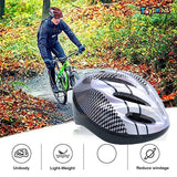 Toyshine Adults Bike Helmet with Visor Bicycle Helmet with Rear Light Size L (16CMX15CM) Inner Size, Color May Vary - SSTP (Model - C)