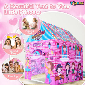 Toyshine glamarous girl themed tent house, play tent for kids