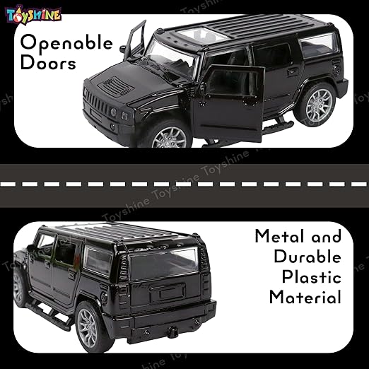 Toyshine 1:32 Scale Die Cast Racing H2 Model Vehicle Toy Car with Pull Back Function Along with Opening Door Feature for Kids Boy Girl 3+, Green