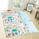 Toyshine Baby Play mat, 79x71x0.5 Inch playmat, Folding Extra Large Thick Foam Crawling playmats Reversible Waterproof Portable playmat for Babies- M1 Multicolor