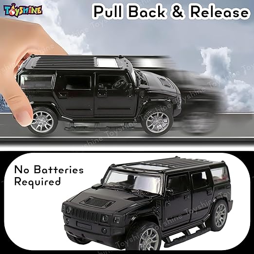 Toyshine 1:32 Scale Die Cast Racing H2 Model Vehicle Toy Car with Pull Back Function Along with Opening Door Feature for Kids Boy Girl 3+, Green