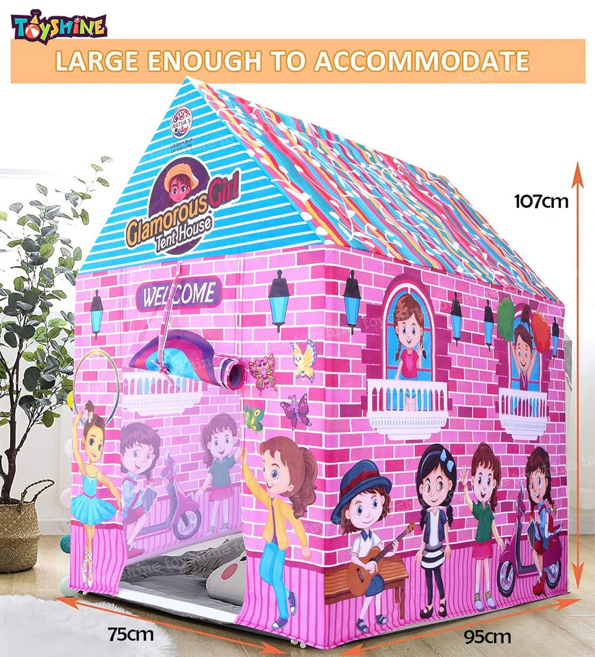 Toyshine glamarous girl themed tent house, play tent for kids