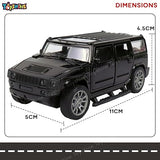 Toyshine 1:32 Scale Die Cast Racing H2 Model Vehicle Toy Car with Pull Back Function Along with Opening Door Feature for Kids Boy Girl 3+, Green