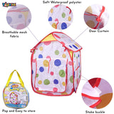 Toyshine Foldable Poka Dots Kids Children'S Ball Pit Indoor Outdoor Pop Up Play Tent House Toy, White Red (Size: 24X29 Inches) - B, Tent House Theme
