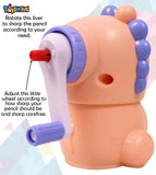 Toyshine Cute Pencil Sharpeners Manual for Kids and Artists, Handheld Manual Pencil Sharpener for Pencils - Dinosaur, Pink