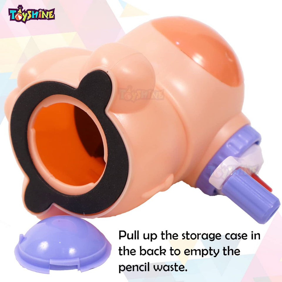 Toyshine Cute Pencil Sharpeners Manual for Kids and Artists, Handheld Manual Pencil Sharpener for Pencils - Dinosaur, Pink