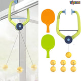 Toyshine Portable Indoor Hanging Table Tennis Adjustable Training Device Ping Pong Trainer with 6 Balls and 2 TT Rackets
