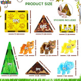 Toyshine 27 Pc Jungle Theme Magnetic Tiles Building Block Constructing & Creative Learning Educational Toy Stem Kit for 3+ yrs