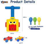 Toyshine Balloon Powered Cars Balloon Racers with Manual Balloon Pump for Kids Boys Girls 3+