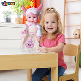 Toyshine Peek-A-Boo Laughing Plush Stuffed Cow Animal, 12 Inches, White