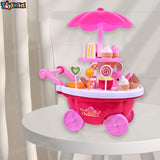 Toyshine Sweets & Treats Ice Cream Cart Kitchen Play Cart Kids Toy for Ages 2 Up