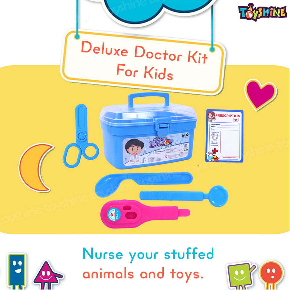 Toyshine 19 Pcs Doctor Set for Kids | Kids Medical Kit with Stethoscope | Pretend Play Doctor Set for Toddlers Boys Girls 3 to 7 Years Old