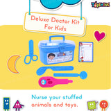 Toyshine 19 Pcs Doctor Set for Kids | Kids Medical Kit with Stethoscope | Pretend Play Doctor Set for Toddlers Boys Girls 3 to 7 Years Old
