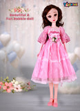 Toyshine Big Size 21" Stunning Look Anne Fashion Doll with 3D Eyes & Folding Hands Pretend Play Gift for Girls Kids Role Play Toy for Age 3+, Pink