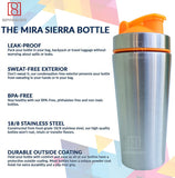 Spanker Stainless Steel Insulated Protein Mixing Shaker Bottle Cum Water Bottle,25 Oz (Steel Orange) SSTP