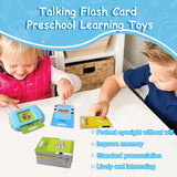 Toyshine Talking Flash Cards Educational Learning Toys for Toddlers Montessori Toys Flash Cards for Age 2 3 4 5 6 | 112 Cards, Blue