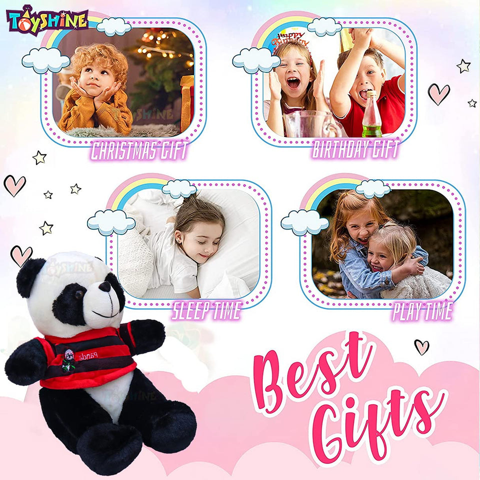 Toyshine T-Shirt Panda Stuffed Animal Soft Plush Pillow Toy Gift for Girls Boys - Small (TS-2022)