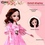 Toyshine Big Size 21" Stunning Look Anne Fashion Doll with 3D Eyes & Folding Hands Pretend Play Gift for Girls Kids Role Play Toy for Age 3+, Pink