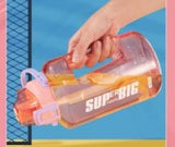 Spanker Sports Water Bottle 1.5 L / 55 OZ Half Gallon Carry Handle Big Water Jug For Sport | Ecofriendly, Tritan BPA Free Plastic, Leakproof- Pink SSTP