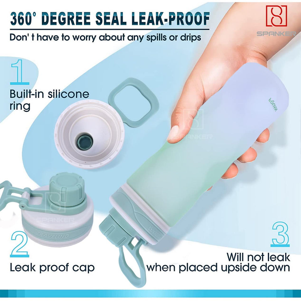 Spanker Eayso Leakproof Water Bottle with Shaker Ball 650 ML, BPA Free Fitness Bottle, Green- SSTP