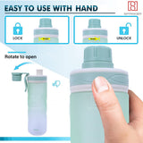 Spanker Eayso Leakproof Water Bottle with Shaker Ball 650 ML, BPA Free Fitness Bottle, Green- SSTP