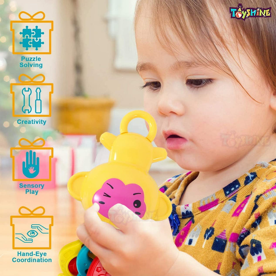 Toyshine Pack of 8 Rattle Set for New Born Babies, Toy for Babies, Non-Toxic