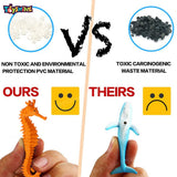 Toyshine Pack of 11 (6 Animals, 5 Trees) Sea World Animals Toy Figure Playing Set for Kids