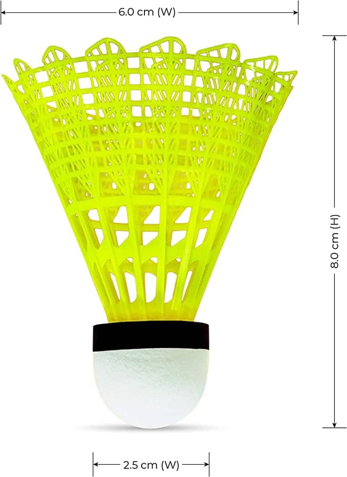 Toyshine Multicolor Nylon Stable and Sturdy Badminton Shuttlecocks/Shuttles - Pack of 6 (SSTP)