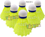 Toyshine Multicolor Nylon Stable and Sturdy Badminton Shuttlecocks/Shuttles - Pack of 6 (SSTP)