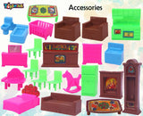 Toyshine Naira's Home Sweet Dream DIY Doll House with 1 Doll and Furniture, Accessory