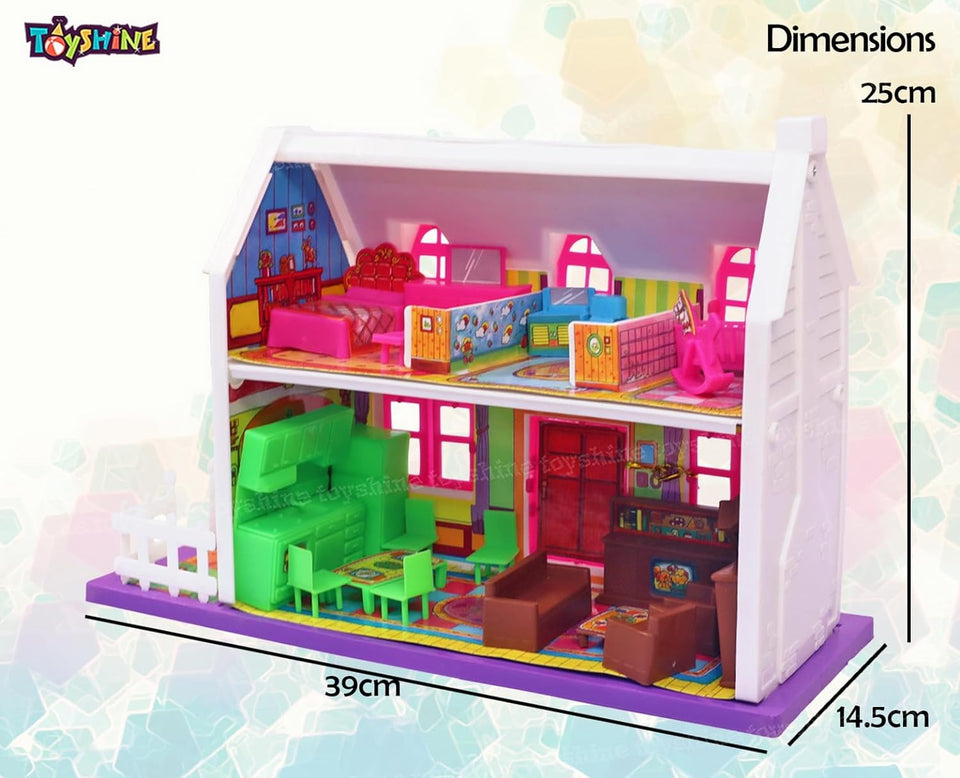 Toyshine Naira's Home Sweet Dream DIY Doll House with 1 Doll and Furniture, Accessory