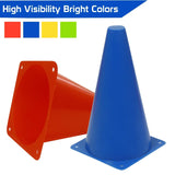 Toyshine 9 Inch Plastic Multicolored Stacking Cones  | Perfect for Sports Training Shapes Color Recognition | Set of 24 (SSTP)