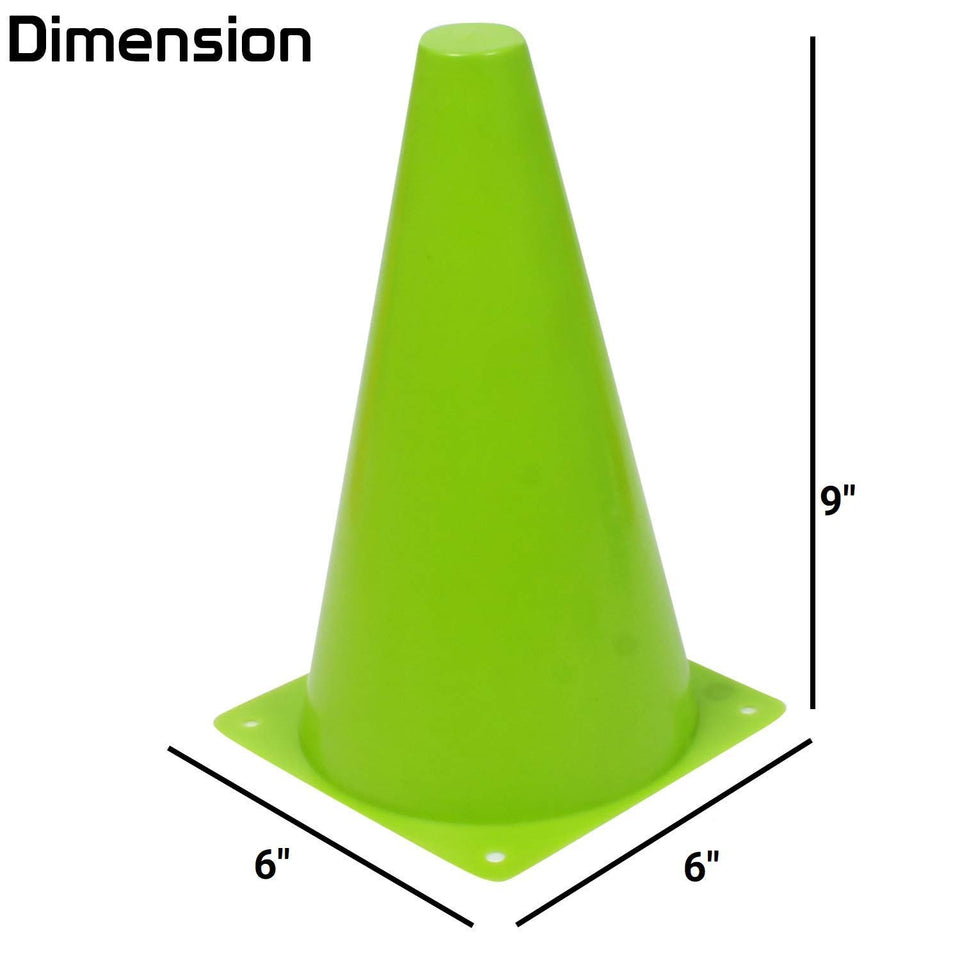 Toyshine 9 Inch Plastic Multicolored Stacking Cones  | Perfect for Sports Training Shapes Color Recognition | Set of 24 (SSTP)