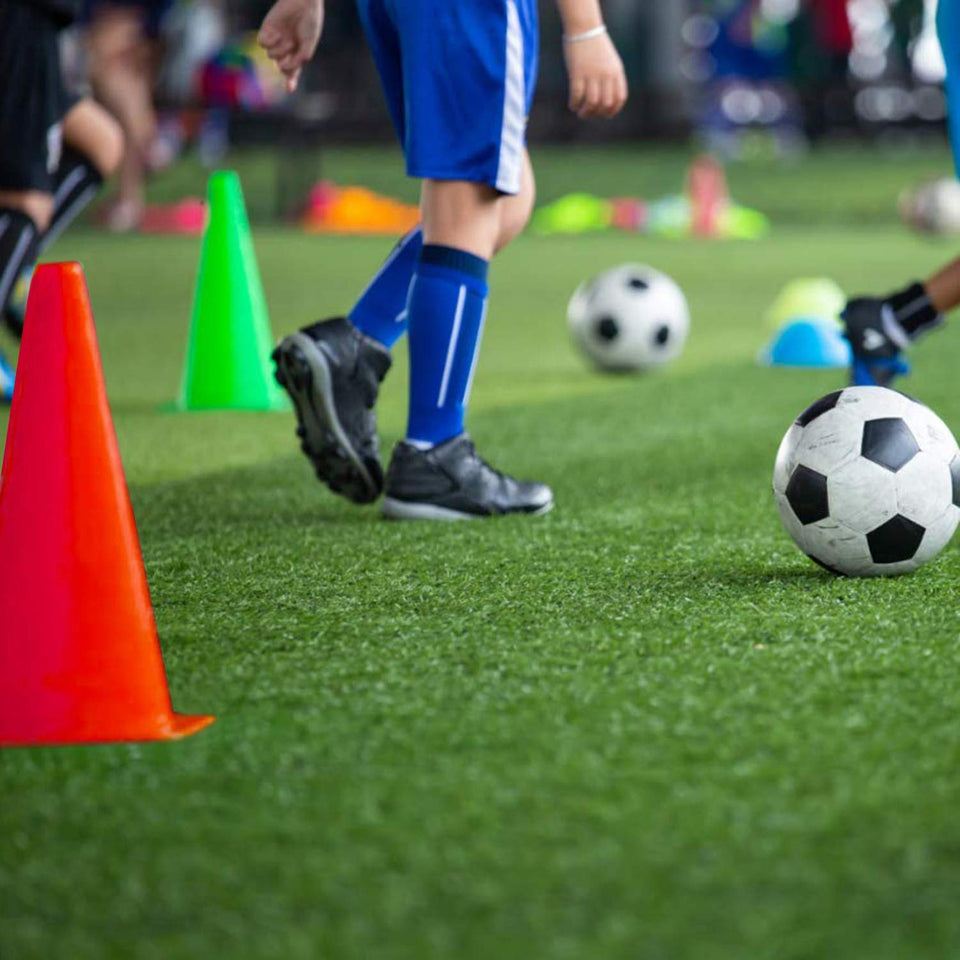 Toyshine 9 Inch Plastic Multicolored Stacking Cones  | Perfect for Sports Training Shapes Color Recognition | Set of 24 (SSTP)