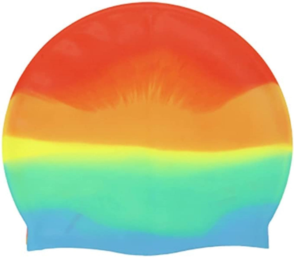 Toyshine Friendly Swede Silicone Long Hair Swim Caps - Durable Silicone Swimming Caps (Pack of 3) Color May varySSTP