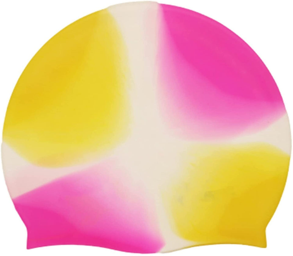 Toyshine Friendly Swede Silicone Long Hair Swim Caps - Durable Silicone Swimming Caps (Pack of 3) Color May varySSTP