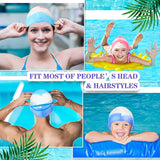 Toyshine Friendly Swede Silicone Long Hair Swim Caps - Durable Silicone Swimming Caps (Pack of 3) Color May varySSTP