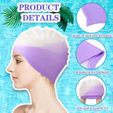 Toyshine Friendly Swede Silicone Long Hair Swim Caps - Durable Silicone Swimming Caps (Pack of 3) Color May varySSTP