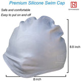 Toyshine Spanker Unisex Swim Caps with 3D Ear Protection, Durable Flexible Silicone Swimming Hats