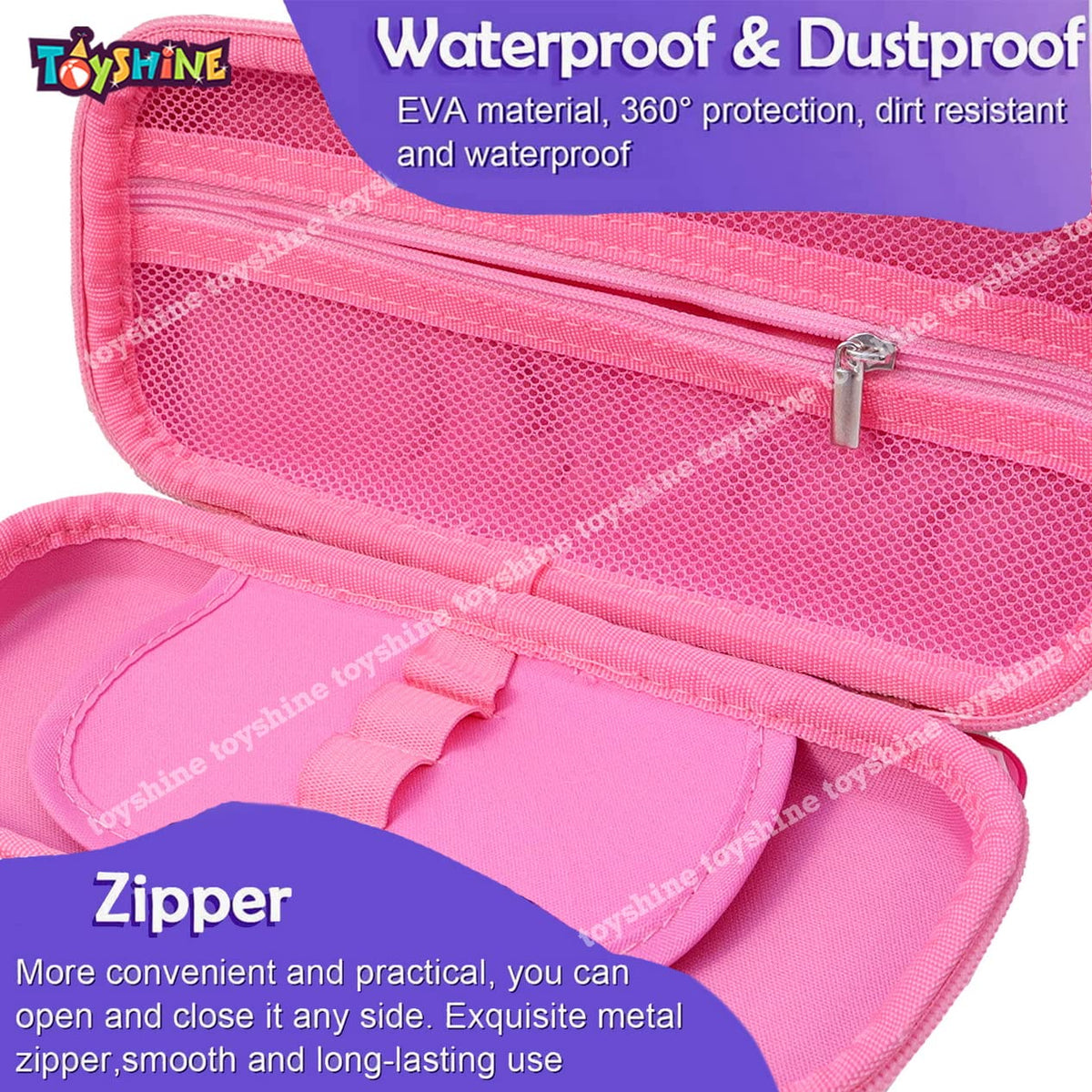 Toyshine Cute Girl Hardtop Pencil Case with Multiple Compartments Ki