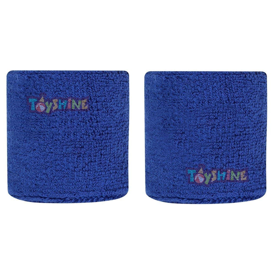 Toyshine Thick Cotton Wristbands, Athletic Sweat Bands for Sports Activities - Pack of 5 Pairs (SSTP)