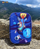 Toyshine Space Theme Hardtop Pencil Case with Compartments - Kids Large Capacity School Supply Organizer Students Stationery Box - Girls Pen Pouch- Dark Blue - M2